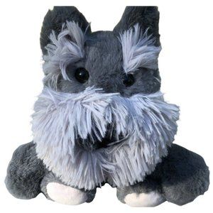 Scottish Terrier 12” Plush Grey Puppy Dog With Red Heart Soft‎ Fluffy Animal